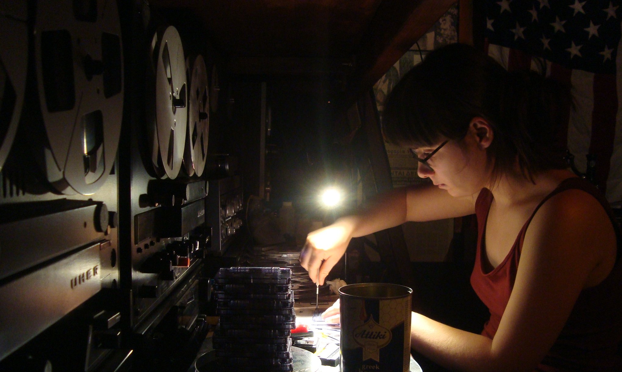 Sabine doing Tape Editing