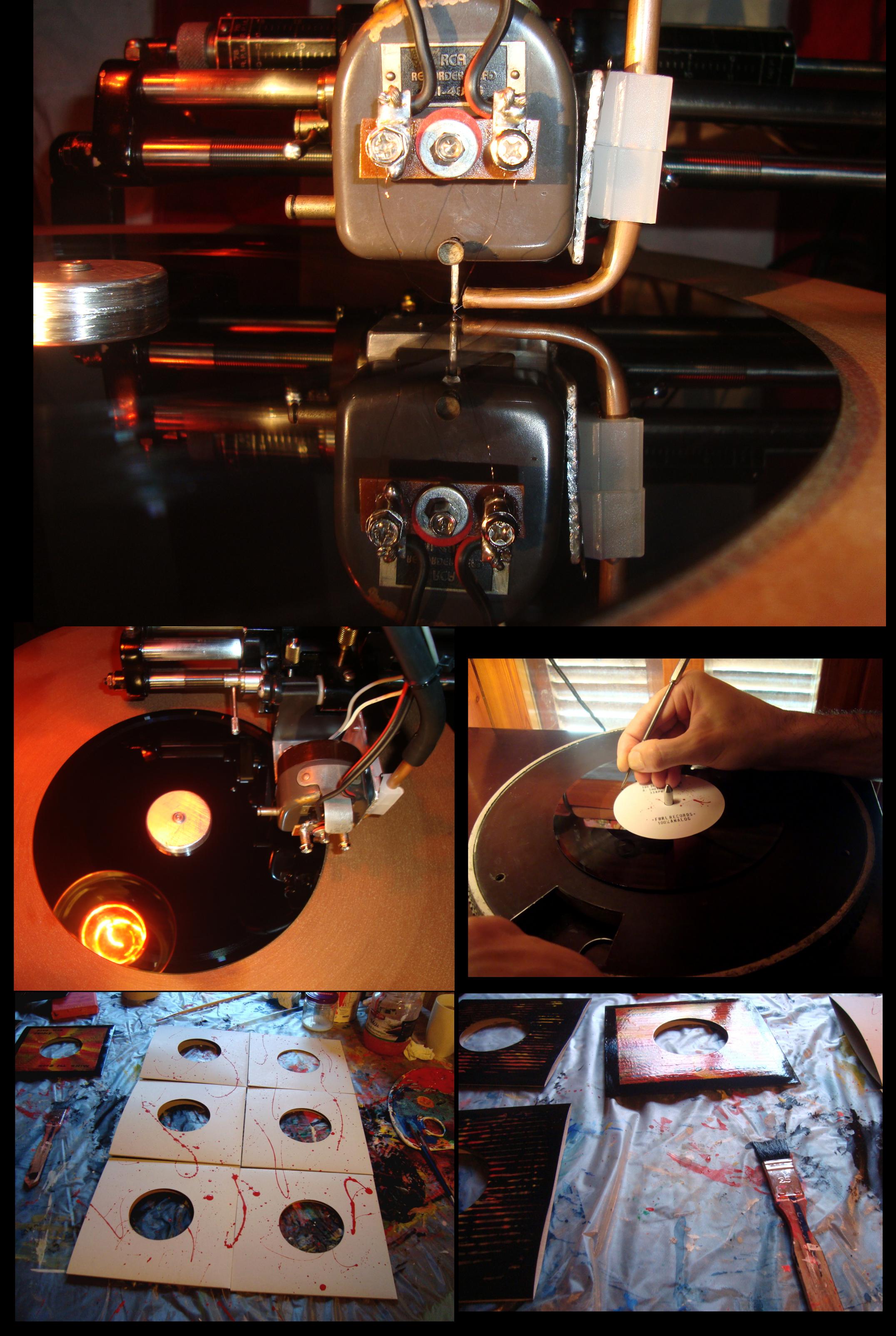 Record cutting collage