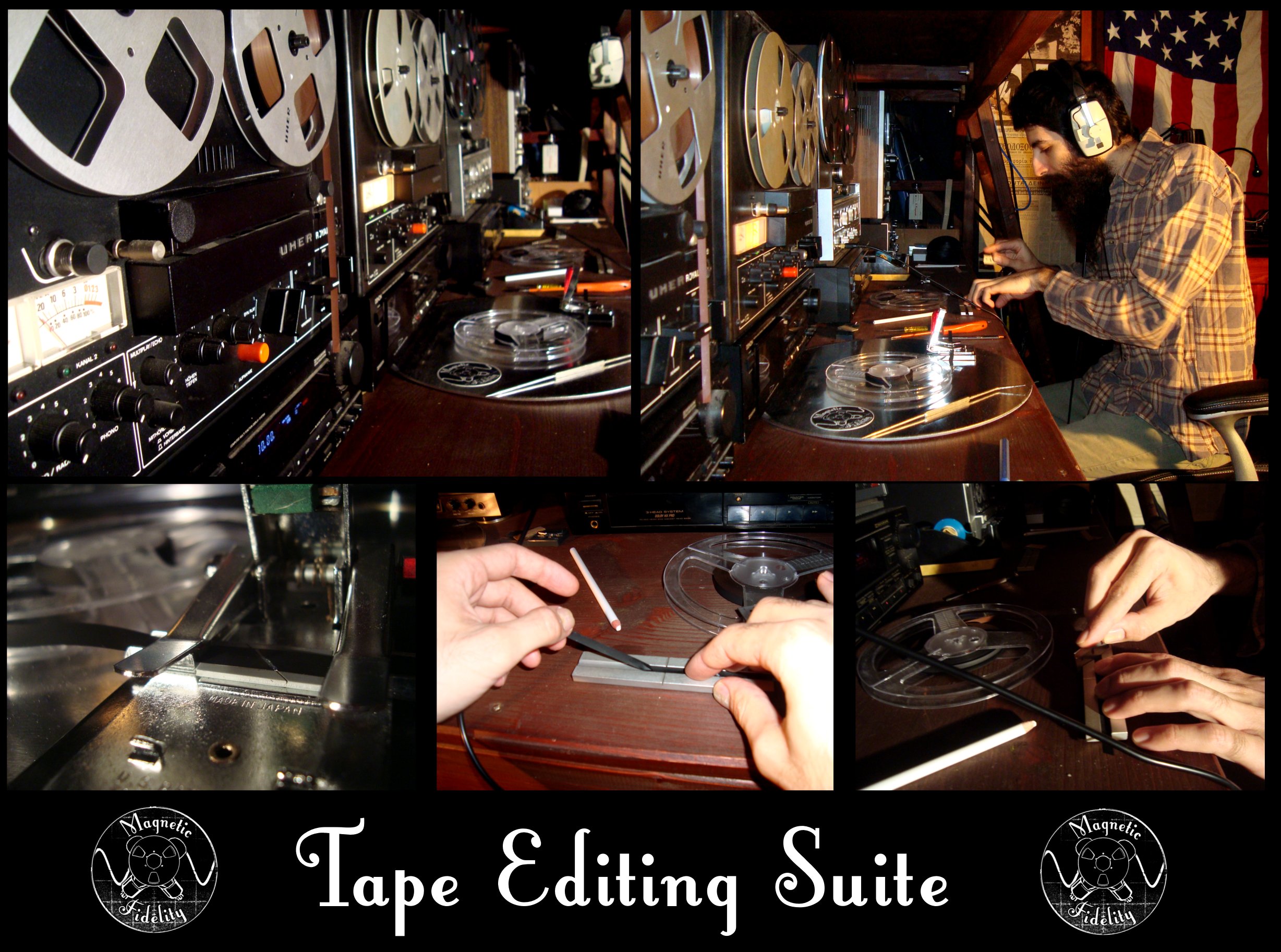 Editing suite collage